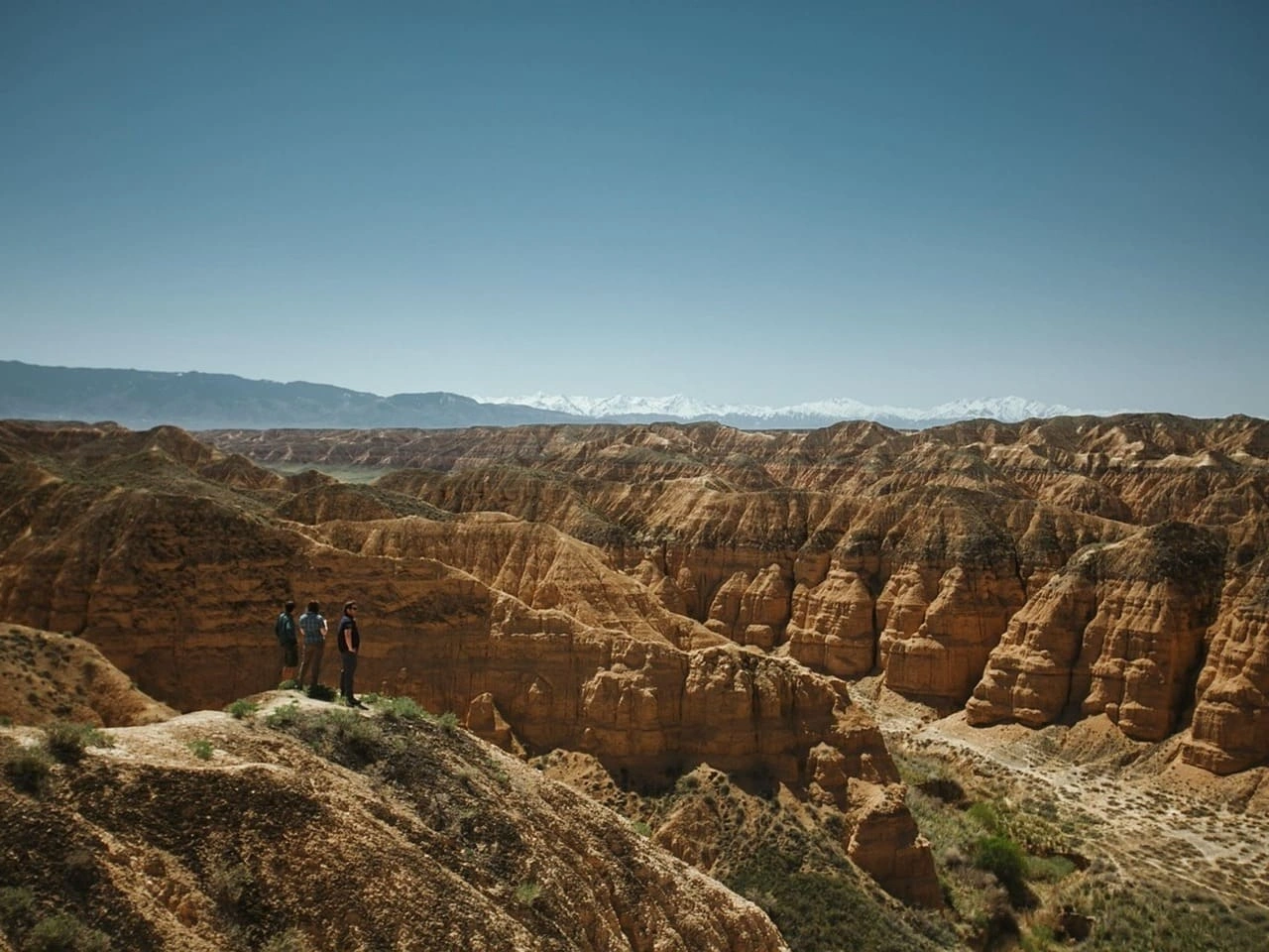 Dark basalt walls of Black Canyon above the Charyn River