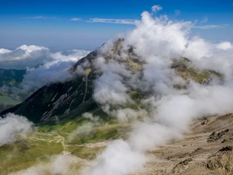 Green alpine valley in Ile-Alatau National Park, Almaty
